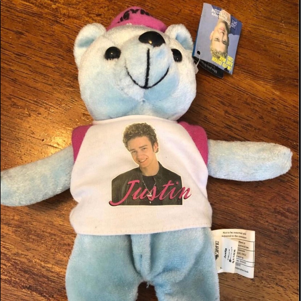 *NSYNC Justin Timberlake Bear 2000 Rare Bear EUC